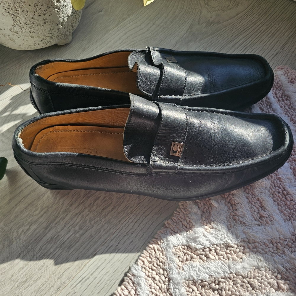 Coach Dale Leather Loafers for Men SZ 11 Navy Blue